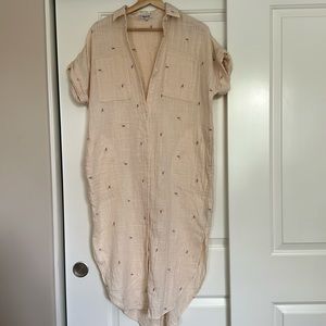 Madewell peach long dress size small